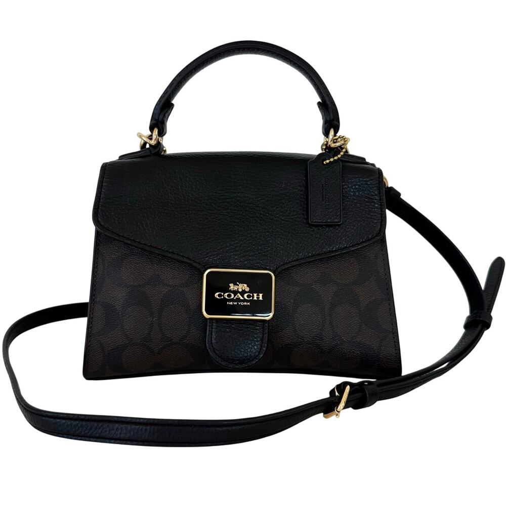 Coach Pepper Satchel In Signature Canvas Leather … - image 1